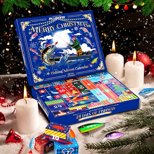 PLUSINNO Fishing Advent Calendar 2026, 24 Days Fishing Lure Gift for Men - image 2