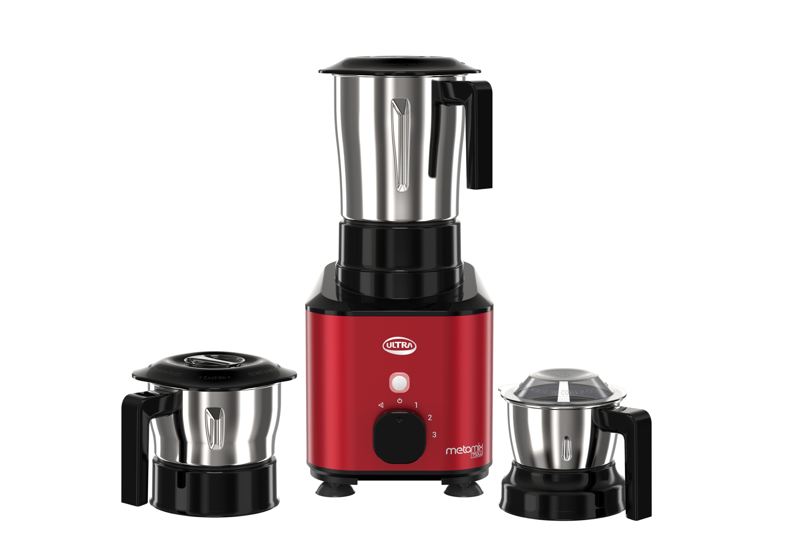 Ultra Metamix 750W 3Jar Mixer Grinder,Red for Superfast grinding,High Speed,750 W,Safety Lock,SS304 Food Grade Jars,3 Jars(0.5L 0.8L,1.5L), ABS Body, Serrated blades, 5 Y WarrantyonMotors.-picture-29