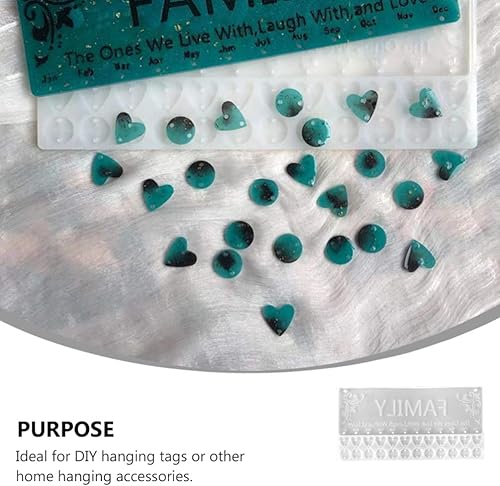 Miniatura 8 de ARTIBETTER Molde de resina familiar para letreros de palabras, moldes de resina epoxi de silicona, moldes de resina de cristal, moldes de fundición