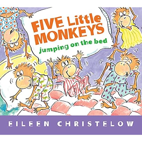 Five Little Monkeys Jumping on the Bed Padded Board Book (A Five Little Monkeys Story) Cover