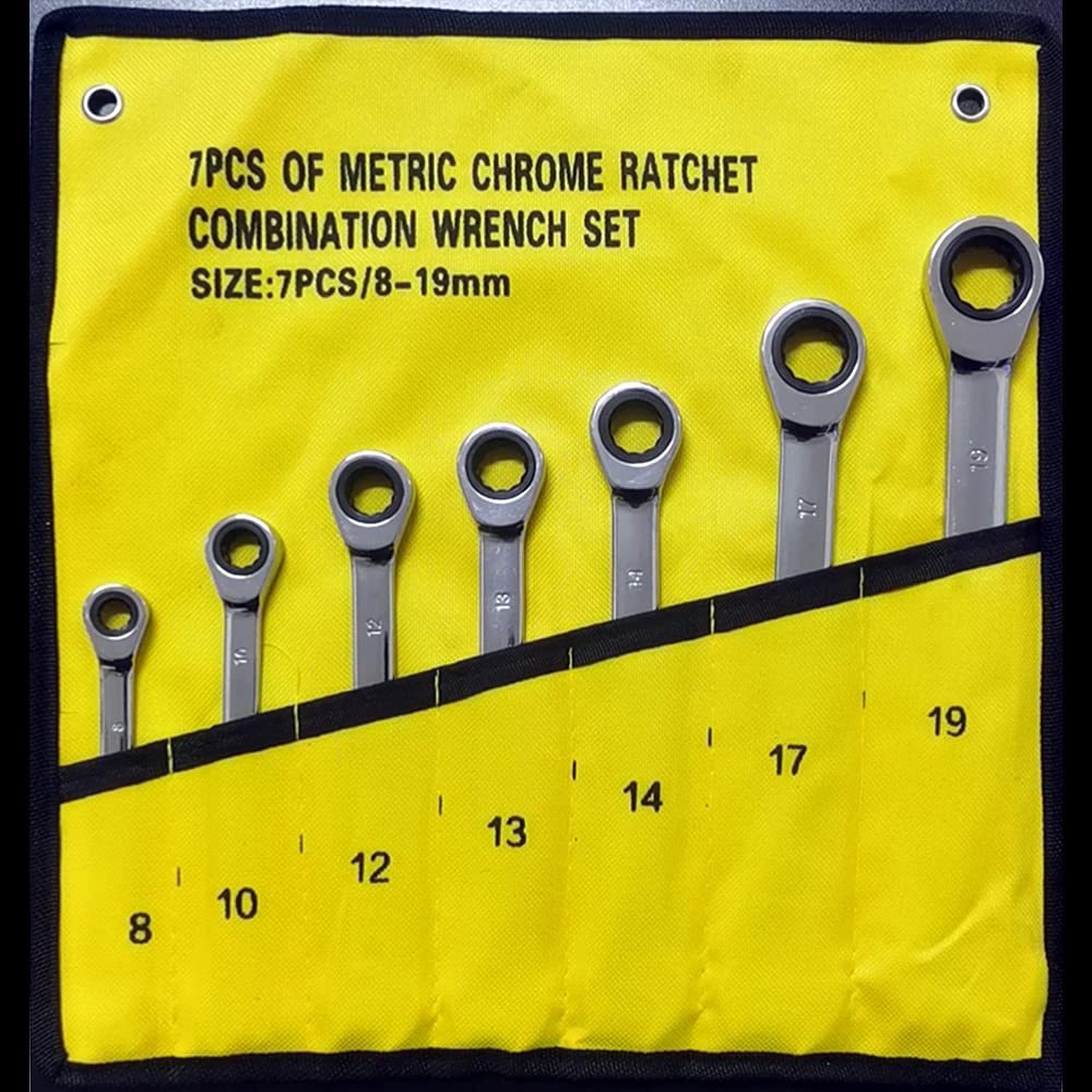 Guochenjie 7Pc Allen Key Set Wrenches Set Spanner Hand Tool Torque Gear Socket Universal Tools Hand Tools(7Pc)