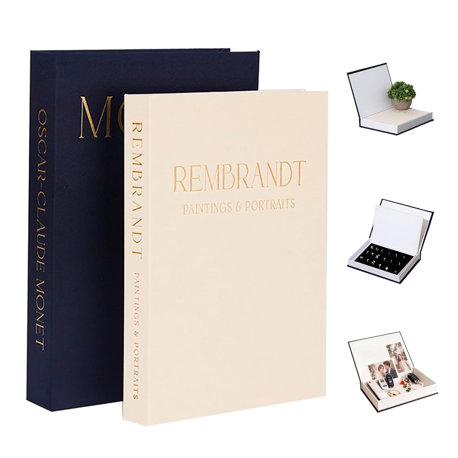 Livre décoratif en lin (set de 2) : l'idée cadeau idéale pour une crémaillère chaleureuse