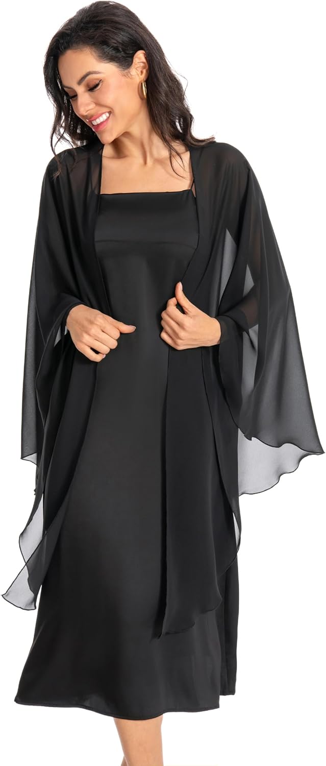 Baoqiya Chiffon Shawls and Wraps Wedding Party Shawl Scarf for Women Bridal Evening Dress on Special Occasion Dresses - Image 4