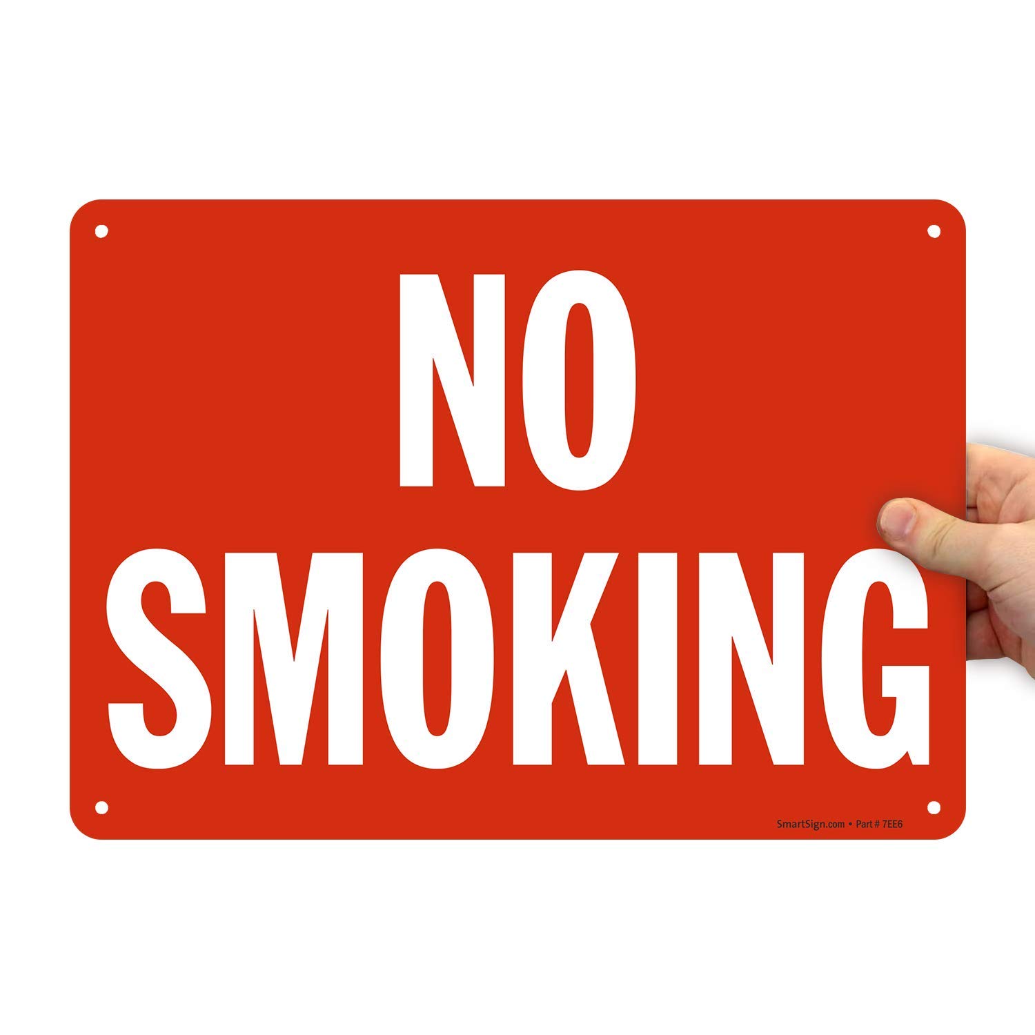 SmartSign "No Smoking" Sign | 10" x 14" Aluminum