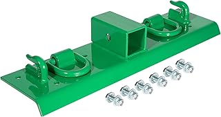 Tractor Bucket Hooks D Rings 2" Receiver Bolt on Heavy Duty Grab Hooks Fit for John Deere Compact Tractor 1025R 2210 2520 2320 2520 2720 2025R 2032R 3032E 4010 4100 etc… Dimension 4.96" W × 21.93" L