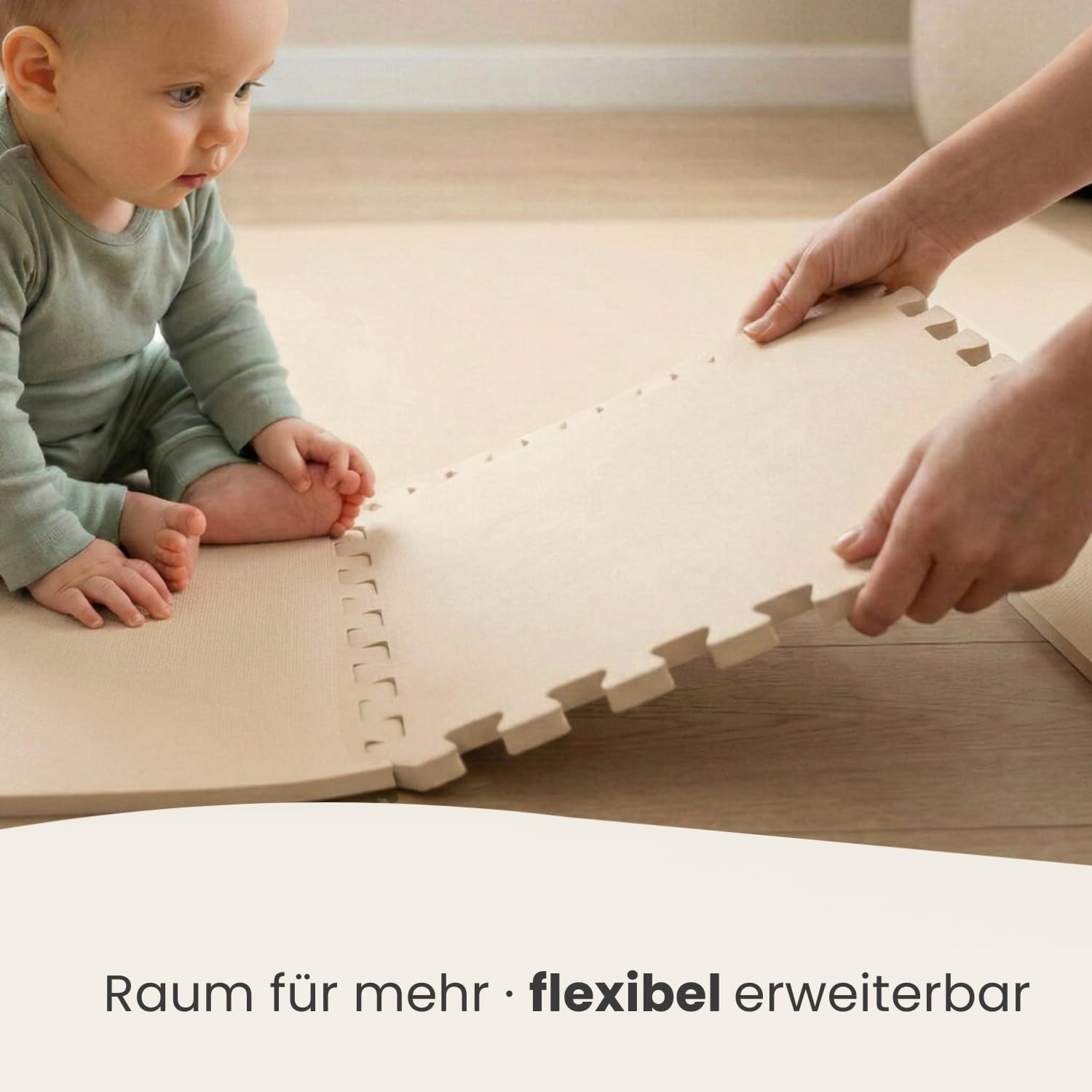 LittleTom Spielmatte Baby Puzzlematte mit Rand - 18 Matten je 30x30 cm Krabbelmatte 180x90 cm Bodenmatte Kinder - Puzzle Teppich Kinderzimmer - EVA Schaumstoff Bodenschutzmatte Spielteppich - BPA-frei