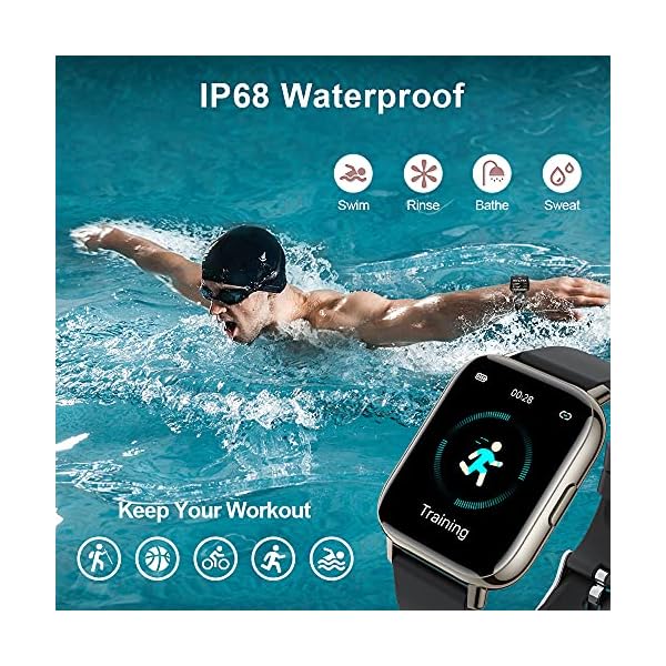 Smart-Watch-2021-for-Men-Women-Fitness-Tracker-169-Touch-Screen-Smartwatch-Fitness-Watch-IP68-Waterproof-24-Sports-Heart-Rate-MonitorPedometerSleep-Monitor-Activity-Tracker-for-Android-iPhone Smart Watch 2021 for Men Women, Fitness Tracker 1.69" Touch Screen Smartwatch Fitness Watch IP68 Waterproof 24 Sports, Heart Rate Monitor/Pedometer/Sleep Monitor, Activity Tracker for Android iPhone