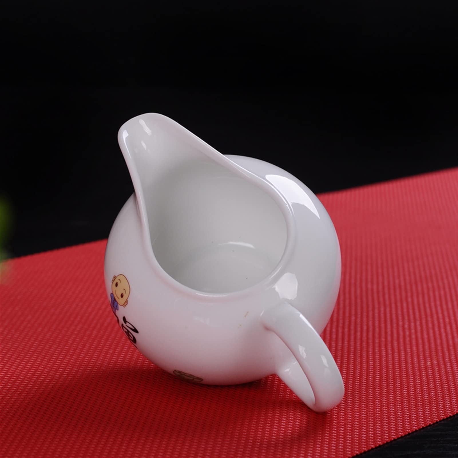 MRKU Pot à Lait, saucière, Tasse à Eau, pichet, crémier, Distributeur de café, sucrier, Grand Pot à thé en céramique, Motif Moine, Petit séparateur, 190 ML