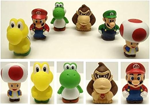 Super Mario Brothers Bath Play Set with Mario, Luigi, Koopa Troopa, Yoshi, Donkey Kong, and Toad (Unique Design)