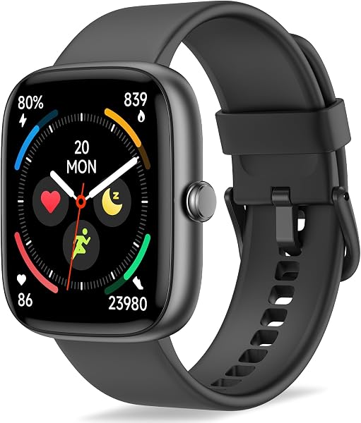 Smart Watch for Men Women (Answer/Make Call), 1.83" HD Fitness Tracker with Heart Rate/SpO2/Sleep Monitor, Pedometer, 120+ Sport Modes, IP67 Waterproof, 7-Day Battery, for iOS Android, Black - 1