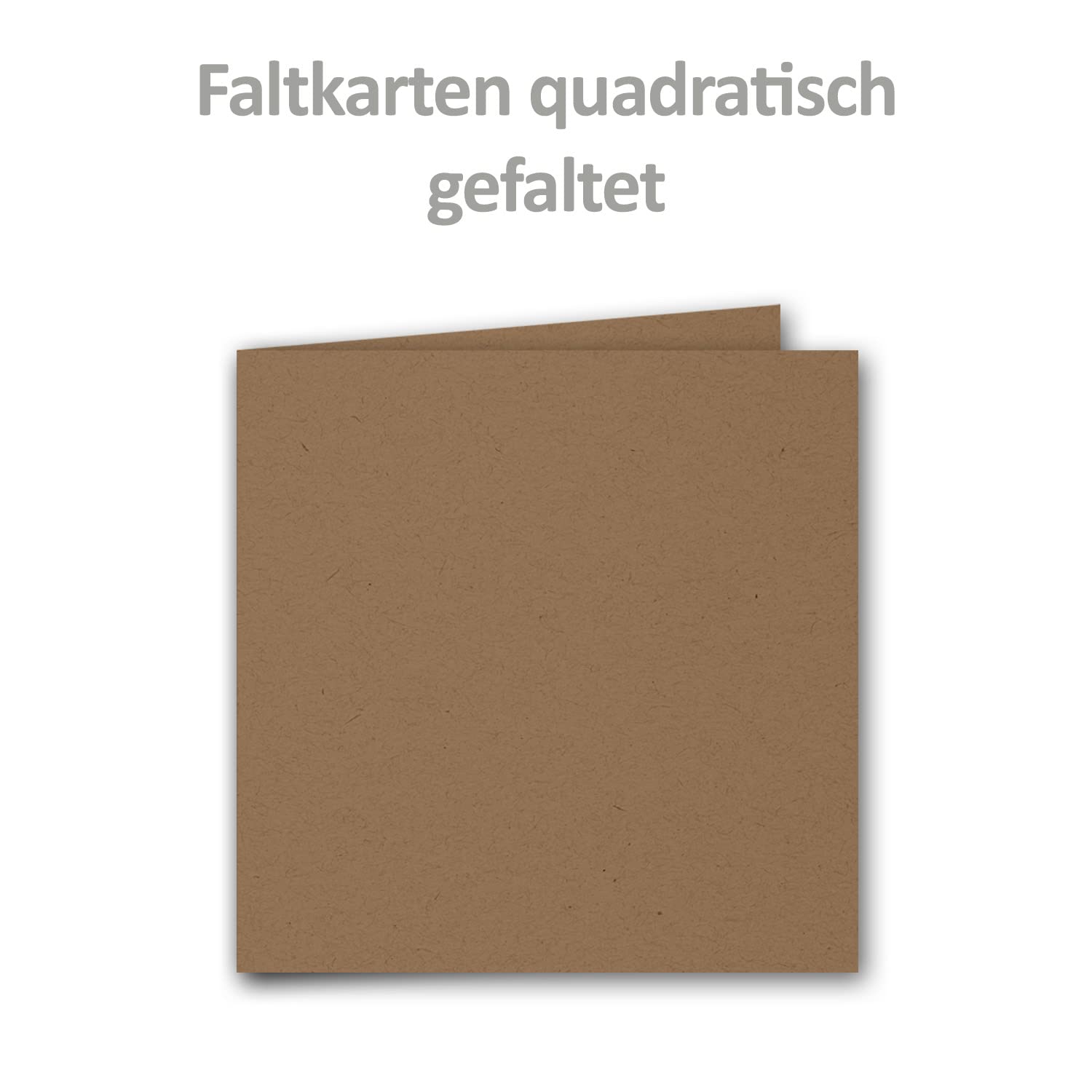 ARTOZ Juego de 75 tarjetas dobles cuadradas y sobres – Color: grocer Kraft (papel kraft marrón oscuro) – Serie Greenline
