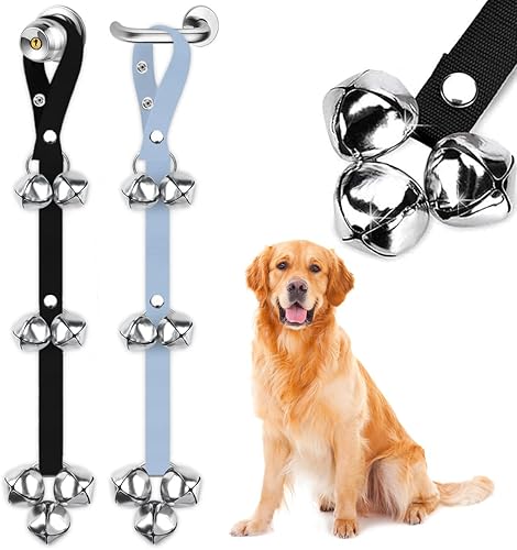 Miniatura 15 de BLUETREE Timbres para Perros de Calidad Premium para Entrenamiento de Necesidades Excelentes Campanas para Perros Timbre de Puerta Ajustable 05-Gris