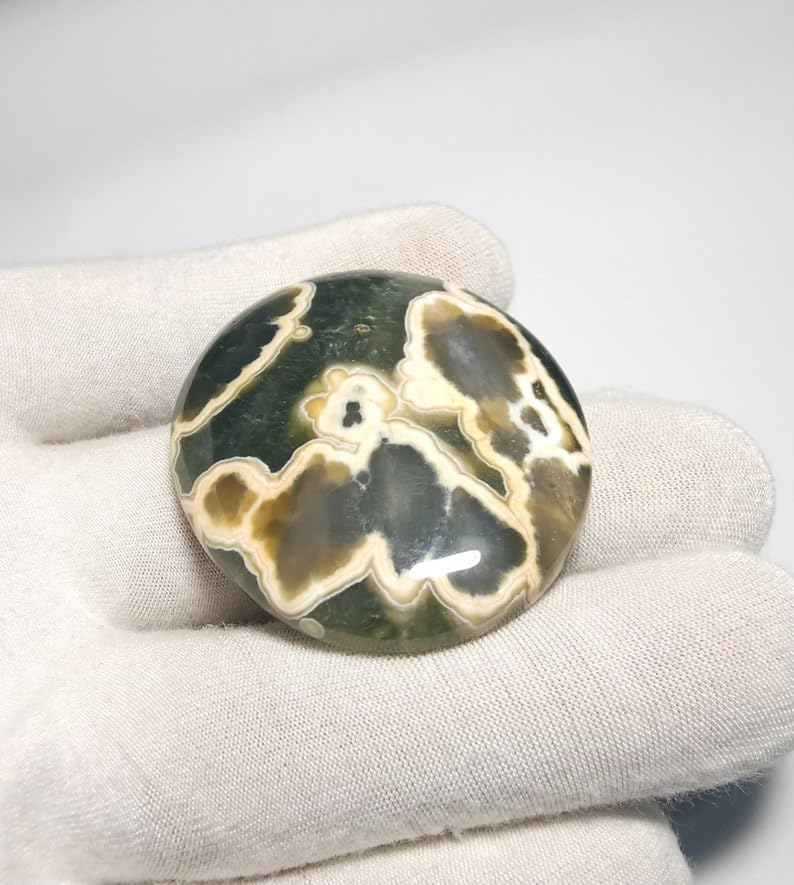 Cabochon jaspe océan 45mm pour fabriquer vos bijoux bohèmes chic - 6