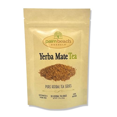Té Yerba Mate - Serie de té de hierbas puras de Palm Beach Herbal Tea Company (30 bolsas de té) 100% natural
