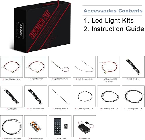 Miniatura 8 de BrickBling Kit de iluminación LED para Lego Harry Po-tter Hog Warts Castle and Grounds Building Set, compatible con Lego 76419, solo luces, sin