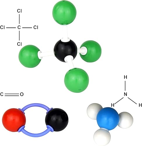 Miniatura 6 de 136pcs Química Orgánica Modelo Molecular Set para Estudiantes y Profesores Inorgánica y Orgánica Química Académica Educación 59 átomos y 76 Enlaces