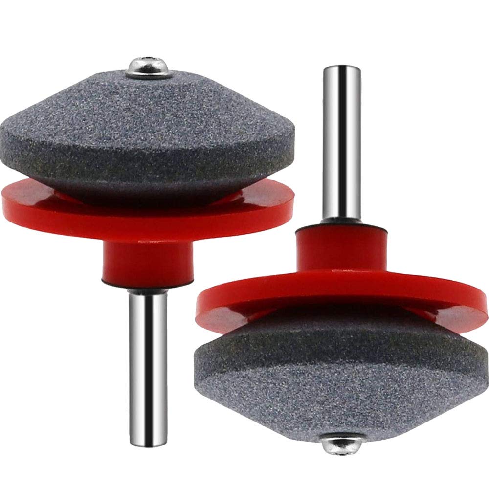 2 Pack Universal Lawn Mower Blade Sharpener Universal Grinding Rotary Drill Cuts Sharpener Garden Tool Red