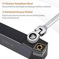 Vista 5 de B4B BANG 4 BUCK Llave de trinquete 9/16, llave combinada de trinquete de cabeza flexible, grado industrial, 72 dientes, caja de trinquete de 12