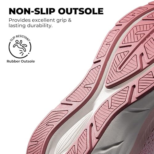 NORTIV 8 NORTIV 8 Women's Walking Shoes Cushion Comfortable ActiveBreeze Running Tennis Shoes Non-Slip Workout Gym Sports Athletic Breathable Fashion Sneakers,Size 8.5,Pink,SNWS248W