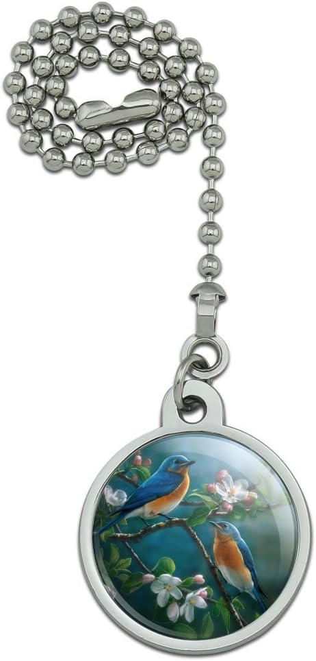 GRAPHICS & MORE Eastern Bluebirds Blue Birds Thrush Ceiling Fan and Light Pull Chain