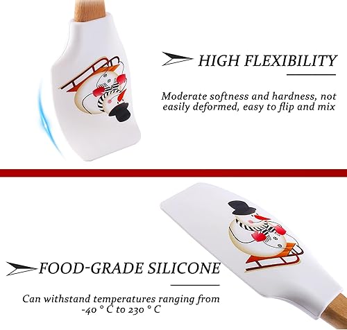 Miniatura 6 de Caliamary - Juego de mini espátulas, juego de utensilios de cocina de silicona de 4 piezas con cuchara de espátula para hornear, mezclar, juego de