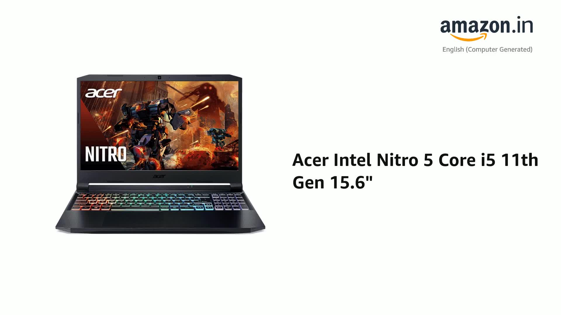 acer Intel Nitro 5 Core i5 11th Gen 15.6