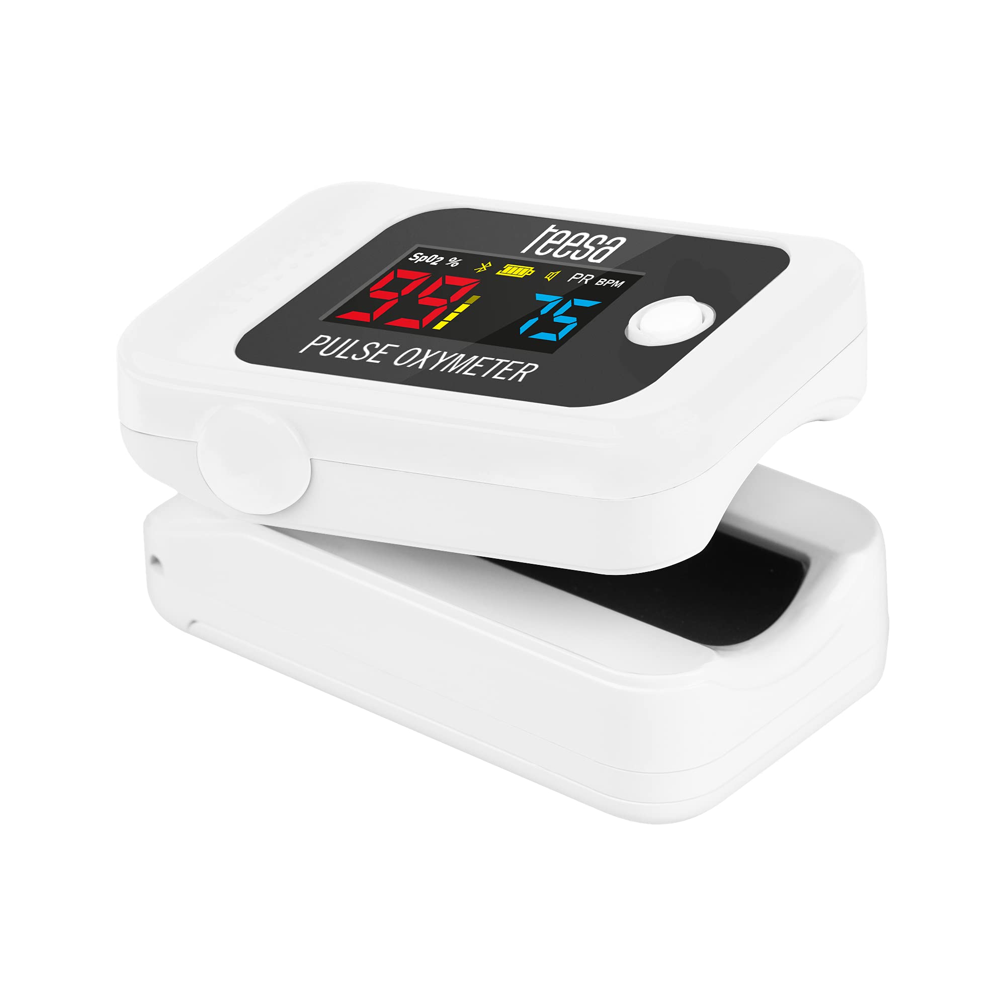 Oxymètre de pouls doigt BT PX70 Teesa TSA8071 Saturation / Mesure de la fréquence cardiaque / Bluetooth