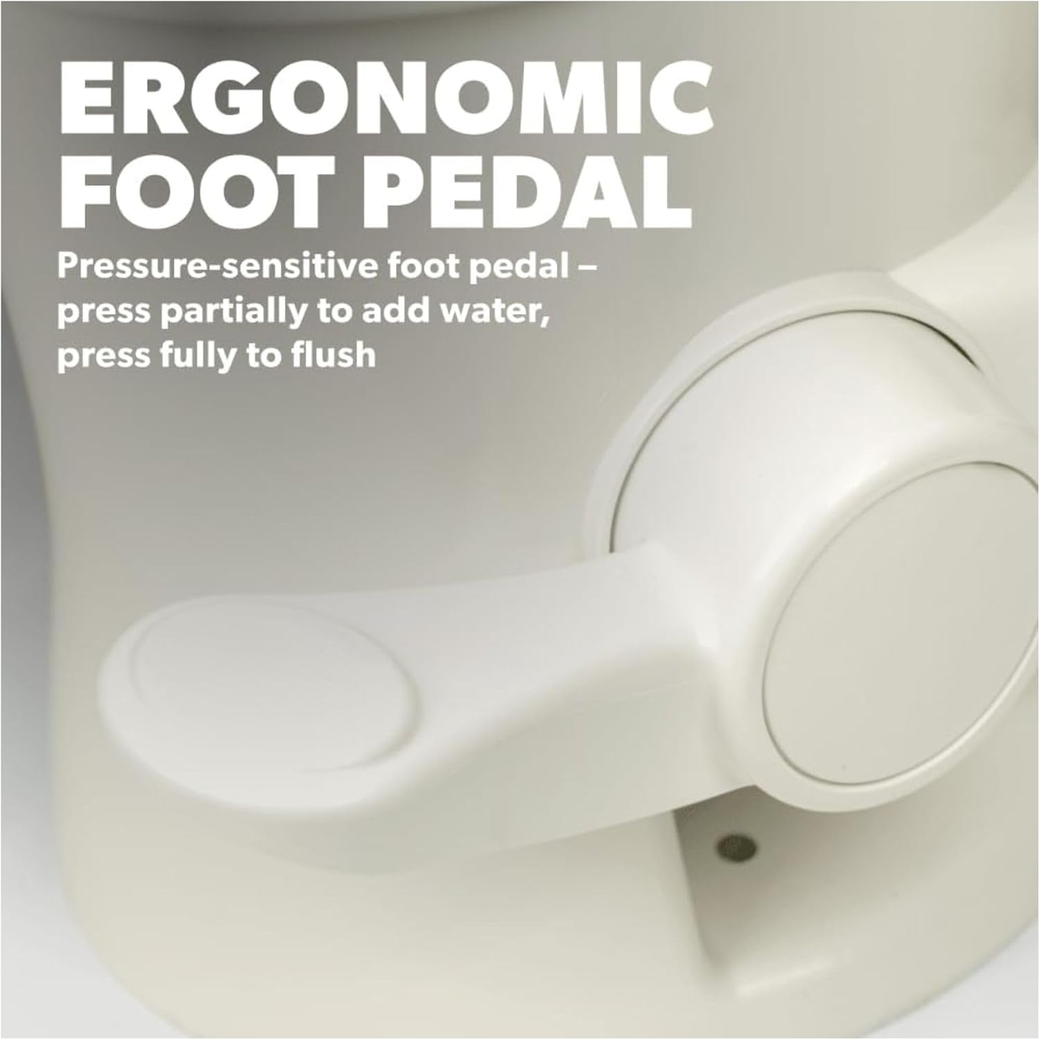 Dome-Tic Standard Height RV Toilet Bone | Low Profile Bathroom Toilet for Camper Motorhome Travel Trailer | 302300073