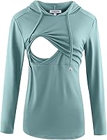 Vista 181 de GINKANA Sudadera con capucha para mujer, manga larga, lactancia materna, ropa casual