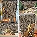 PINVNBY Cork Terrarium Background for Reptile,4 PCS Natural Cork Bark for Reptiles Bearded Dragon Tank Climbing Wall Habitat Backdrop Decor for Gecko Lizard Tortoise Frog Chameleon(15.74x11.81 Inches)