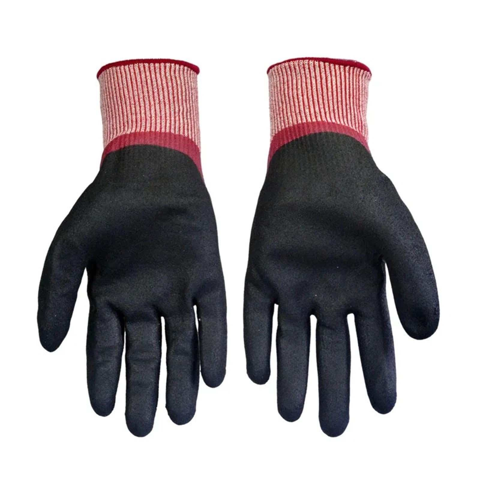 Genérico Compatible con 12 pares de guantes anticorte nivel 5 Triple revestimiento de nitrilo Forro de fibra mixta calibre 13(L)