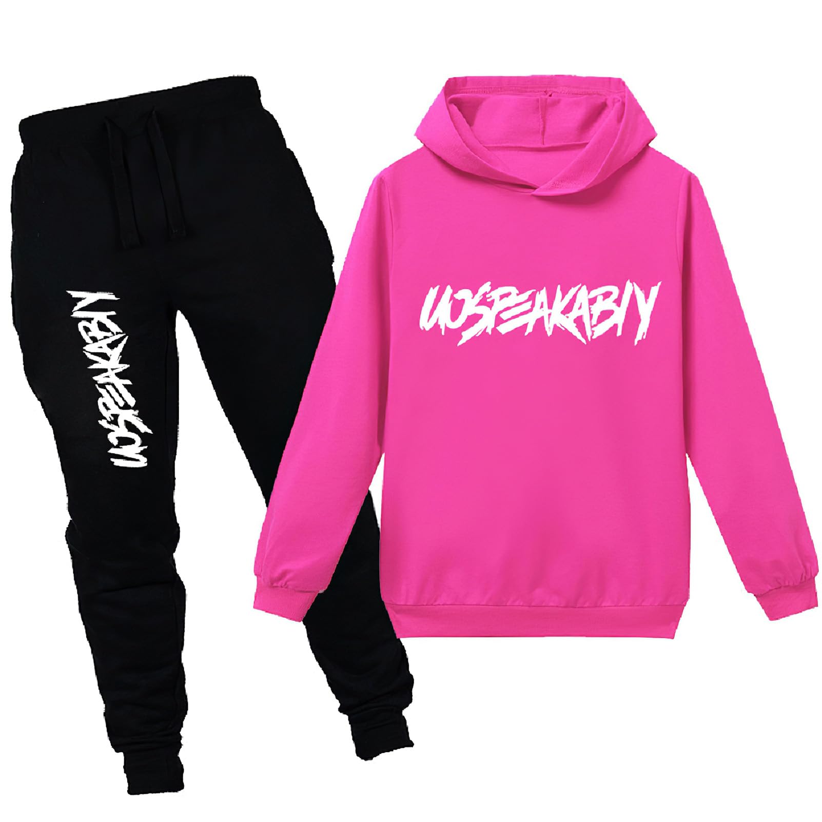 amropi Chándal Niños 2 Piezas Set Sudadera con Capucha y Pantalones Deportivo Jogging Conjunto Ropa 2-15 años — view 17