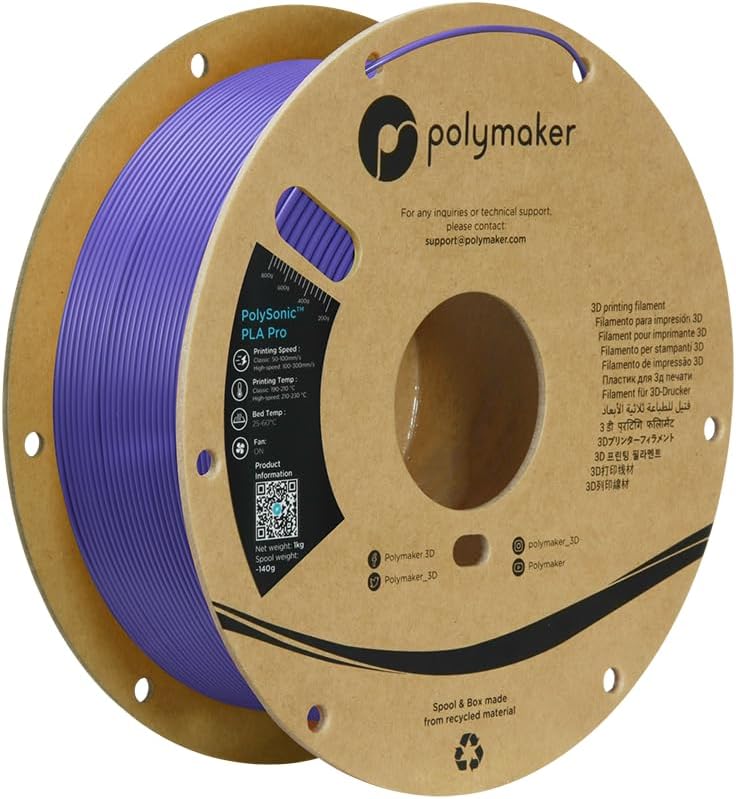 Amazon.com: Polymaker High Speed PLA Pro Filament 1.75mm, Purple ...