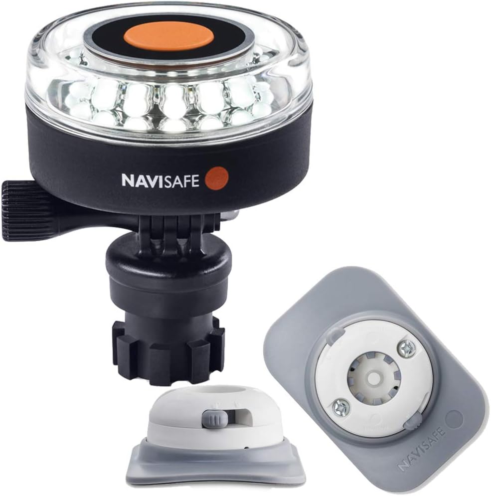 ''Navisafe" Navilight 360 Degree 2nm White W/Navimount Base & Rib Mount - White