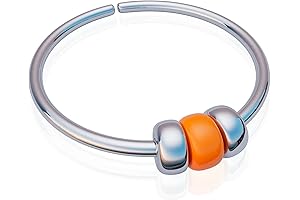 Orange Nose Ring | Silver Nose Ring With Tiny Orange Bead