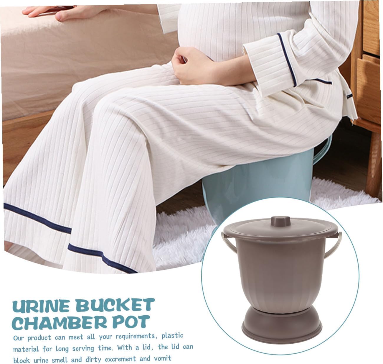 Plastic Urinal Pot for Women Portable Urinal Pregnancy Must-Have Easy to Clean Odor-Free Random Color