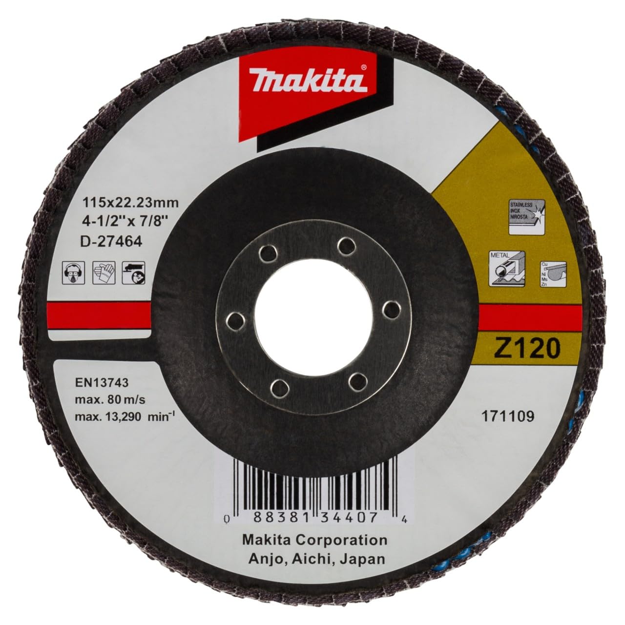 Makita D-27464 Disco lamellare - Zirconia Alluminio