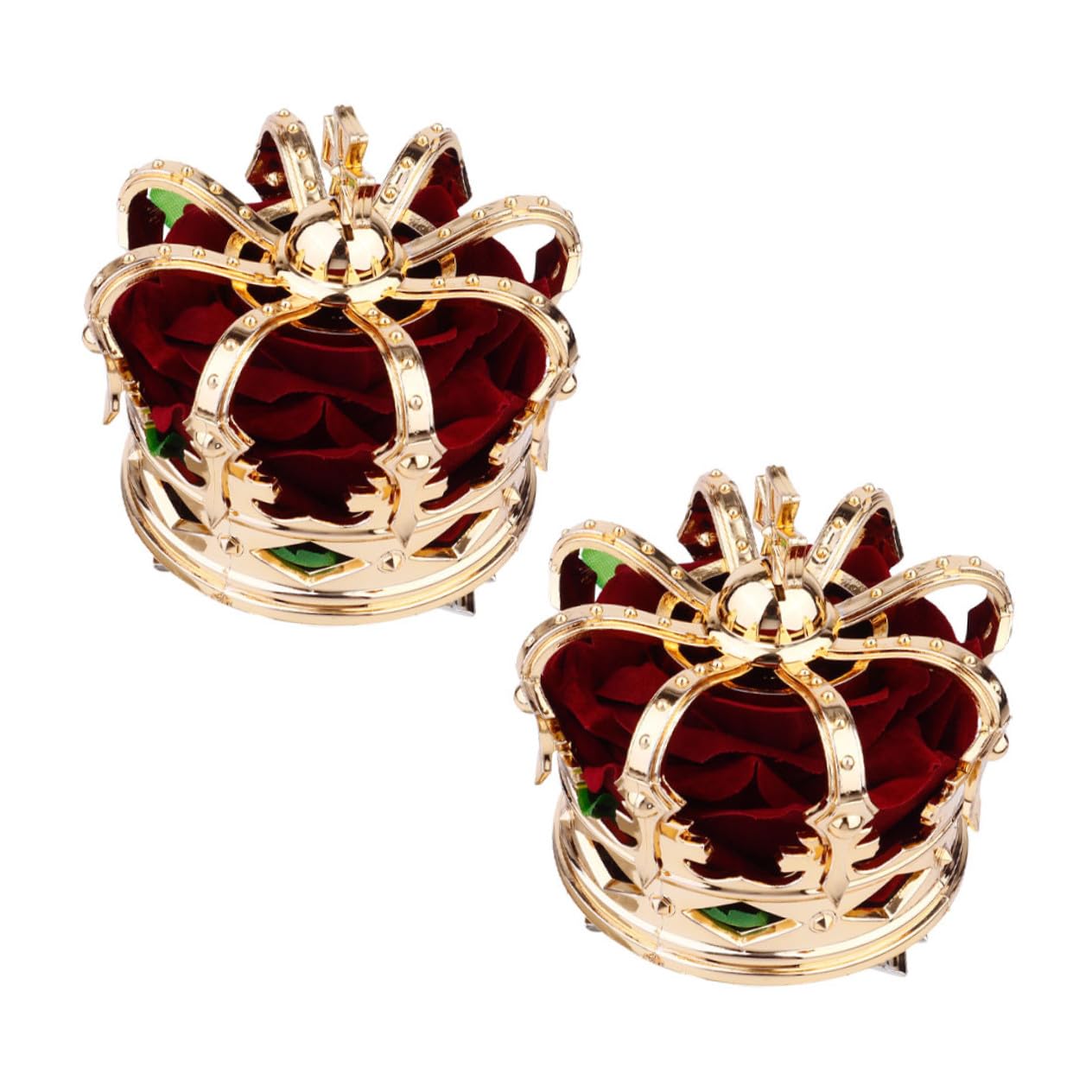 Healeved 2 Stück Mädchen Haarklammern Kronenform Rote Haarschmuck Clips für Halloween Party Cosplay und Festliche Anlässe Langlebig und Komfortabel Geeignet