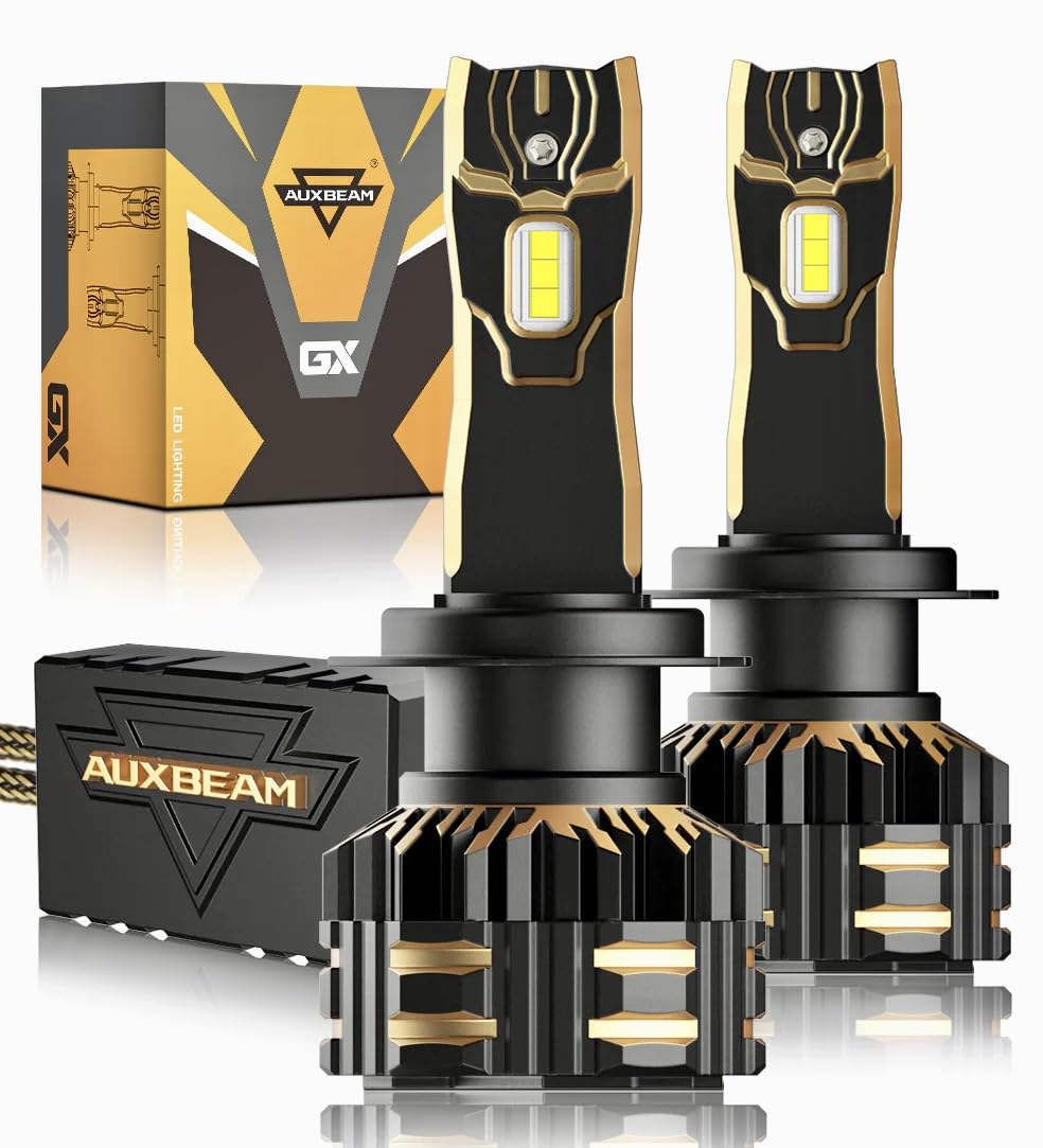 GX AUX BEAM SERIES 120W 25000 LUMENS, Natural White, car Led light Conversion Kit (pack of 2 Bulbs) (H7)