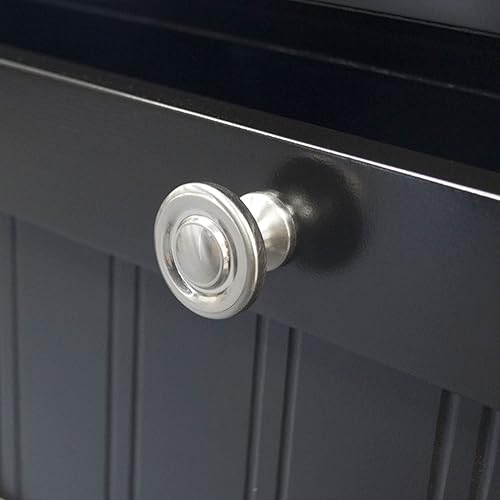 Miniatura 6 de American Furniture Classics OS Hogar y Oficina Puertas de Vidrio Enmarcadas y Cajón en Negro Cocina Buffet con Hutch