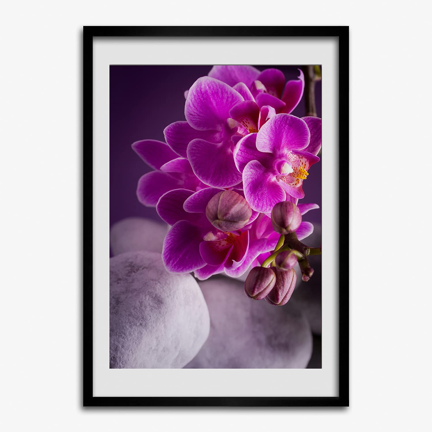 Tableau décoratif 50x70 cm Tulup cadre moderne fleur rose - 7