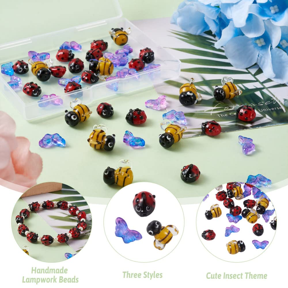 ガラスの昆虫（四点セット)ハンドメイド ガラスの昆虫（四点セット)ハンドメイド