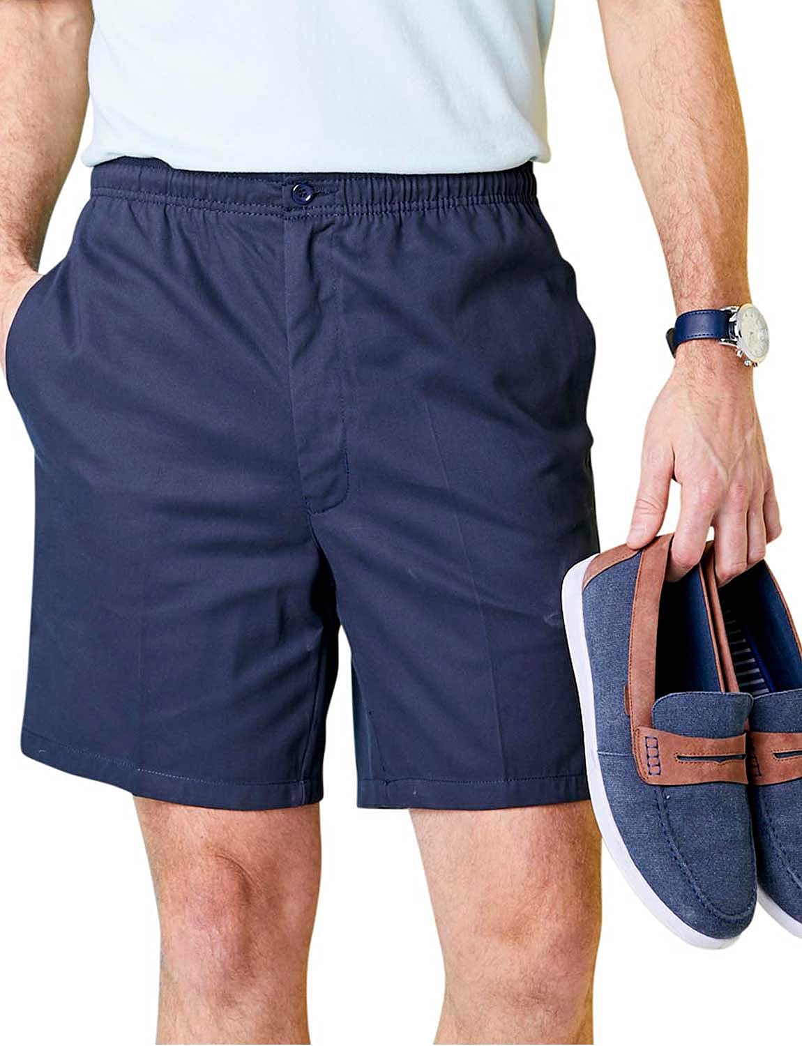 Chums Men's Navy Elasticated Waist Rugby Shorts 44
