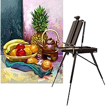 Portable Art Easel on Wheels for Classroom & Studio - Adjustable Open Box Easel Frame for Painting - Sturdy Brown Easel for Kids & Adults