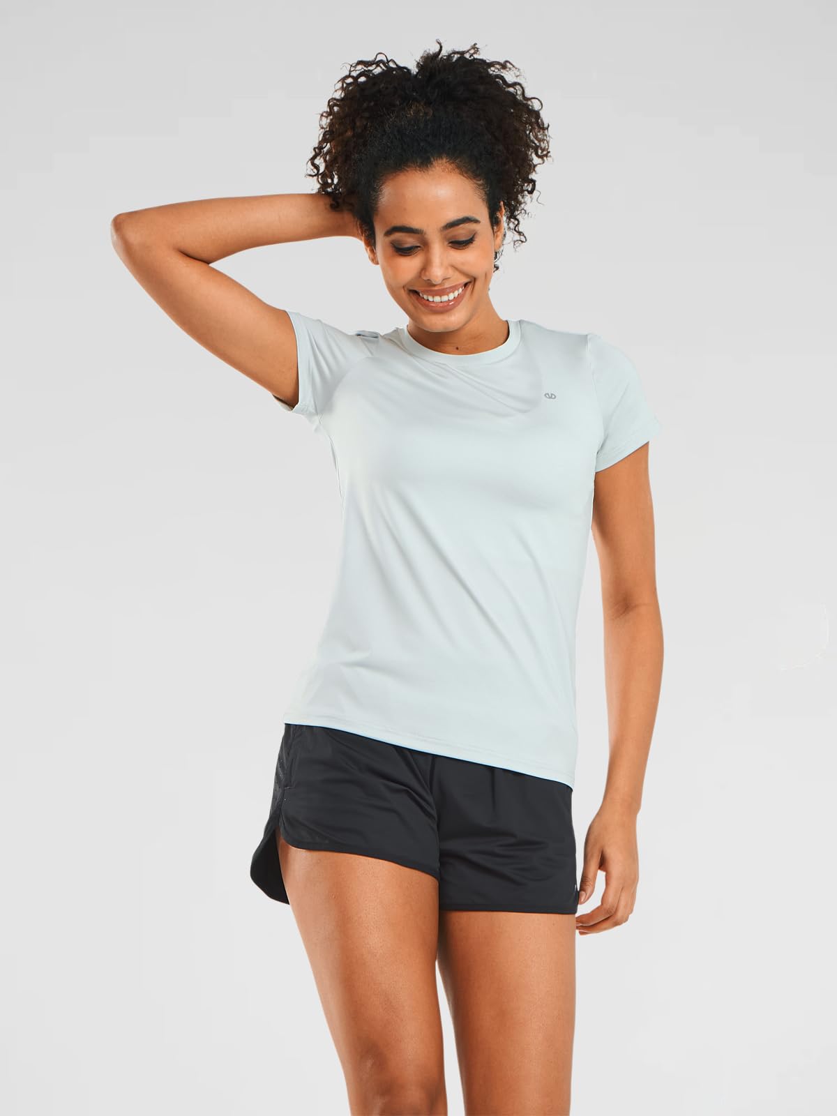 ALLZERO Feel Fit - Maglietta da allenamento da donna, a maniche corte, traspirante, per yoga, corsa, palestra