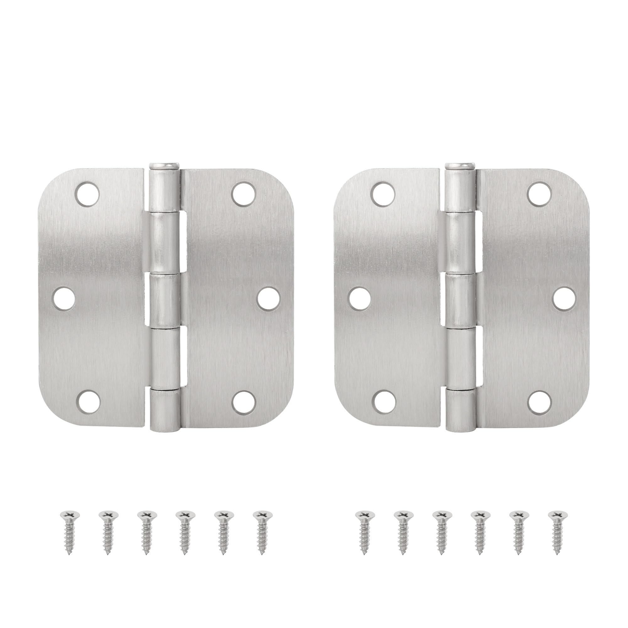 Puaisjn Silver Folding Flap Hinges, 2Pc 270 Degree Folding Flip Top Hinges Multicolor Iron Flat Cabinet Door Hardware(Silver)