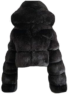 furry coat black