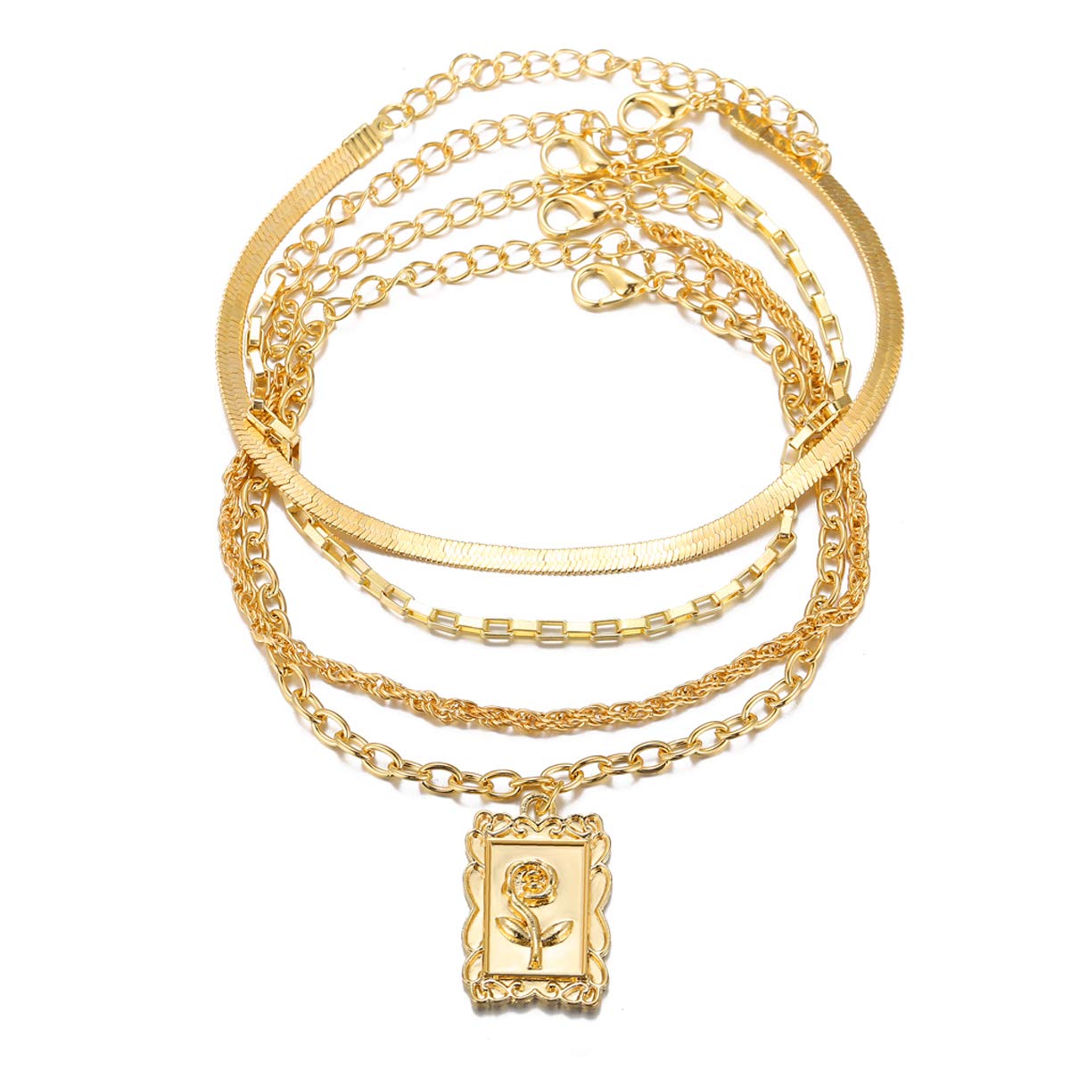 Gold Plated Multi Strand Bracelet Jewellery For Women (CT-ANKTT-5301)