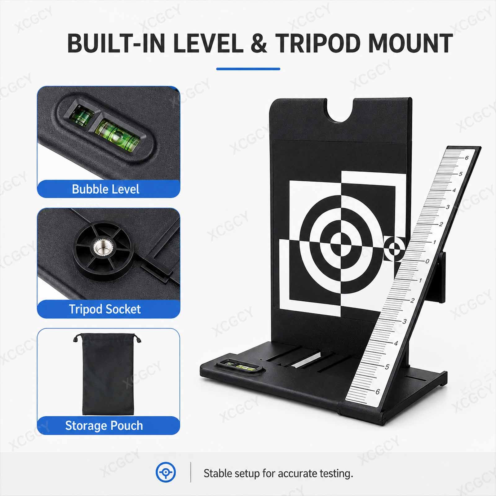 Monitor Con Tabella Di Test Riflettente Per Obiettivi, Kit Professionale Di Schede Di Test Per Microregolazione, Piastra Di Messa A Fuoco Ad Alto Contrasto Con Righello, Per Fotocamere Dslr