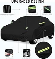 Vista 7 de Funda a medida para automóvil Porsche, 7 capas de cubierta impermeable para todo tipo de clima, para exteriores, cubierta completa contra la lluvia
